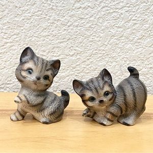 Vintage 1983 Global Art Harvey Knox Kingdom Japan Tabby Cat Kitten Figurine